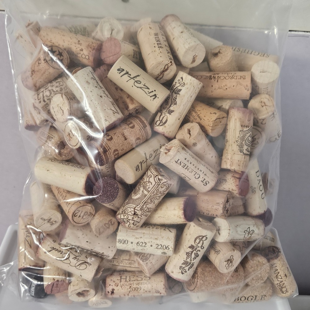 Unbranded Wine Corks Bulk Lot 1lb 13oz Tan Assorted Winery Brands DIY Crafts